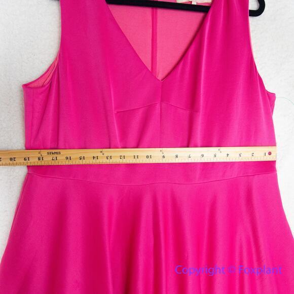Hutch Barbiecore hot pink sleeveless fit and flare scuba dress, size‎ 1X - Picture 4 of 16